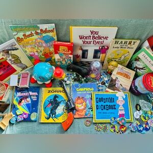 Vintage kids toys and books